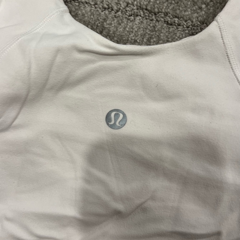 Lululemon align tank v-neck White Cropped Tank Top - Picture 4 of 6